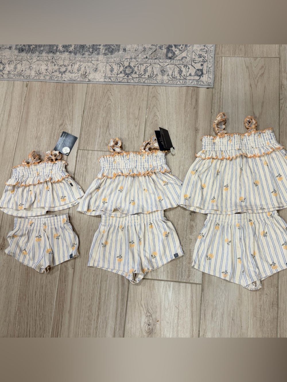 NWT Sisters Matching Tank & Shorts Set Outfits- 4T, 2T, 3-6 months